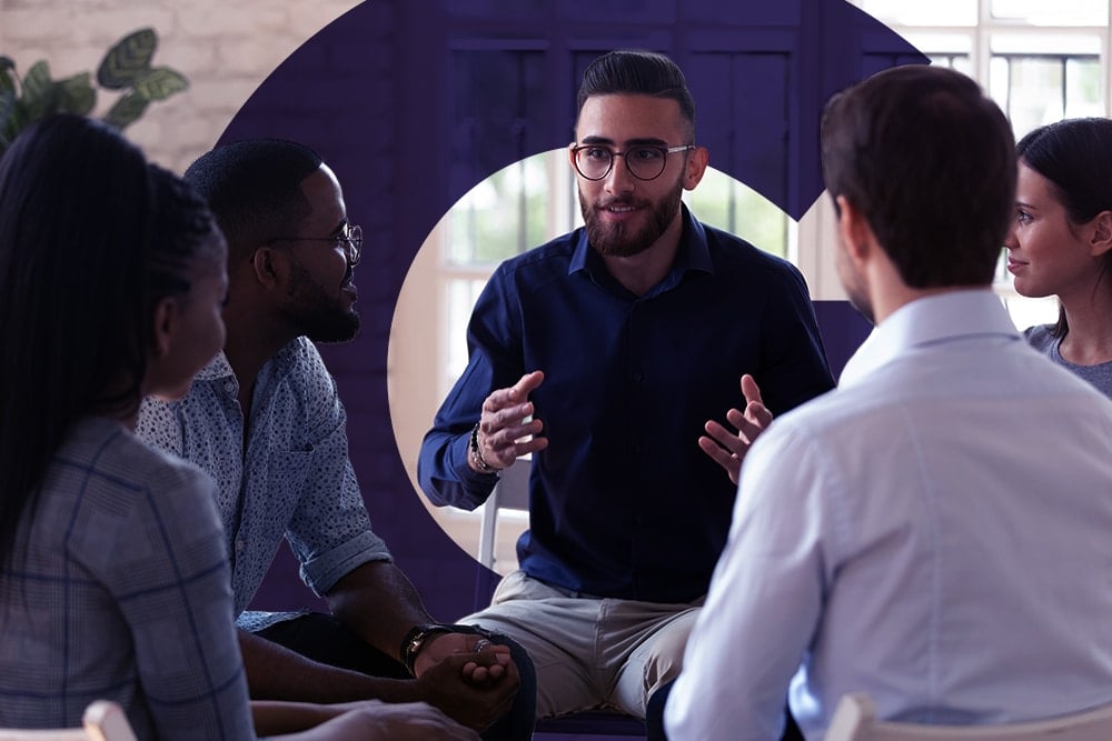 roda de pessoas em uma reunião
