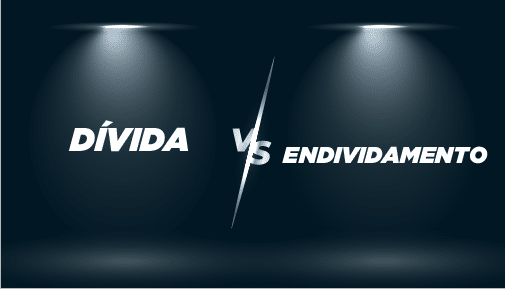 ringue de luta entre divida e endividamento